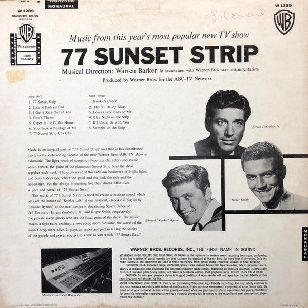 77 Sunset Strip (Music From This Year's Most Popular New TV Show)