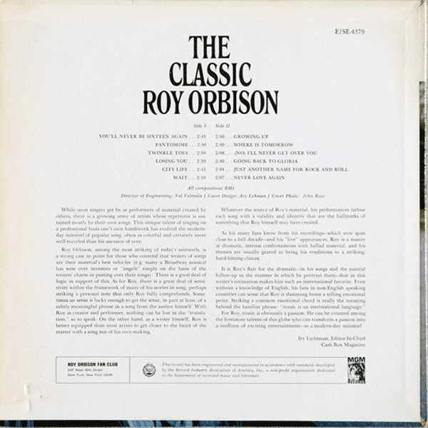 The Classic Roy Orbison