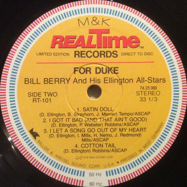 Bill Berry And His Ellington Allstars - For Duke