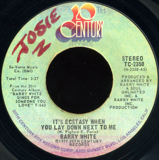 Barry White - It's Ecstasy When You Lay Down Next To Me