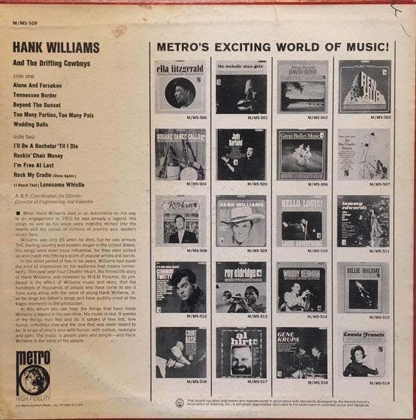 Hank Williams With His Drifting Cowboys - Hank Williams