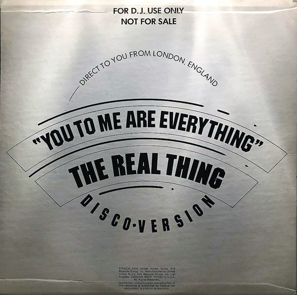 You To Me Are Everything (Disco Version)