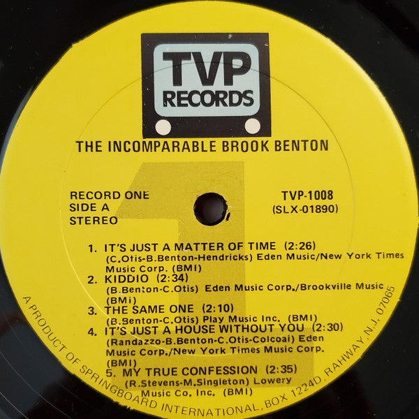 The Incomparable... Brook Benton - 20 Of His Biggest Hits