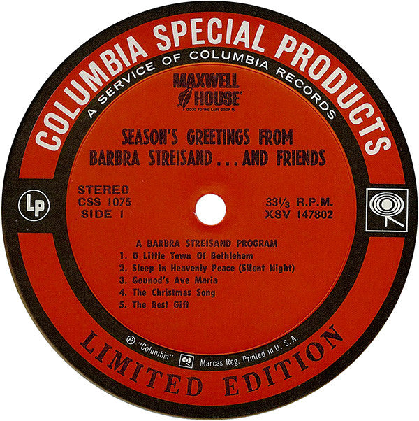 Various - Season's Greetings From Barbra Streisand...And Friends