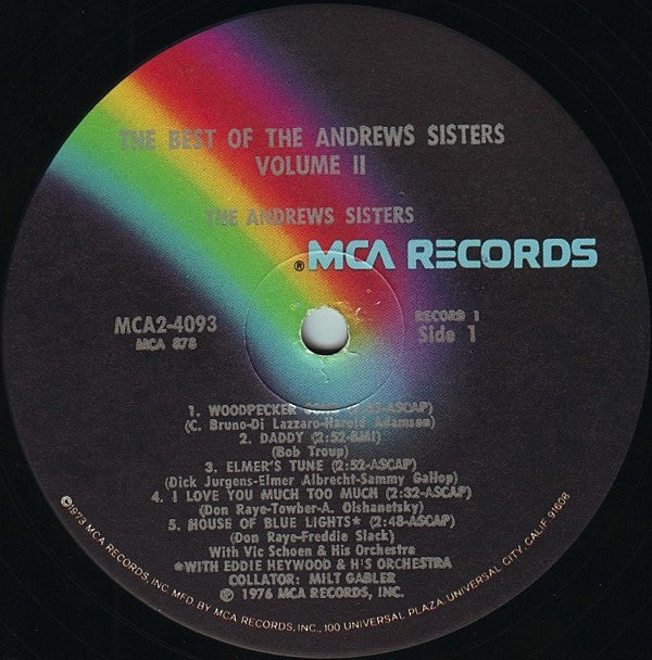 The Best Of The Andrews Sisters Vol. II