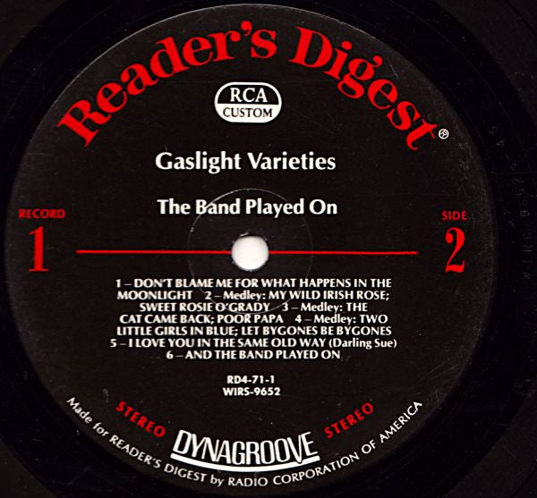 Gaslight Varieties, The Happy Music Of The Gay Nineties