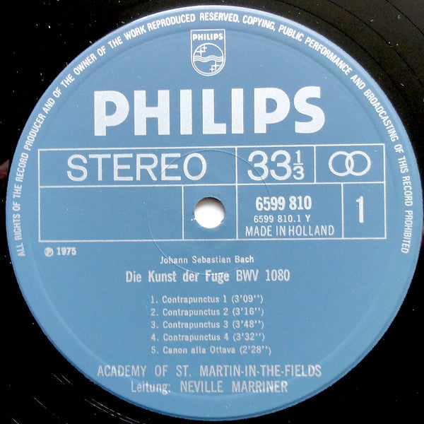 Johann Sebastian Bach – Academy Of St. Martin-in-the-Fields, The, Sir Neville Marriner - Die Kunst Der Fuge