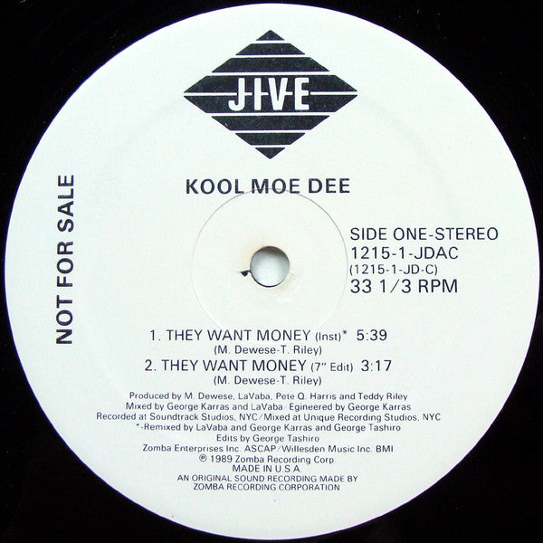 Kool Moe Dee - They Want Money