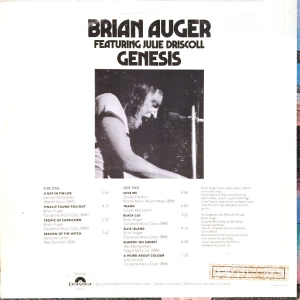 Julie Driscoll, Brian Auger & The Trinity - Genesis