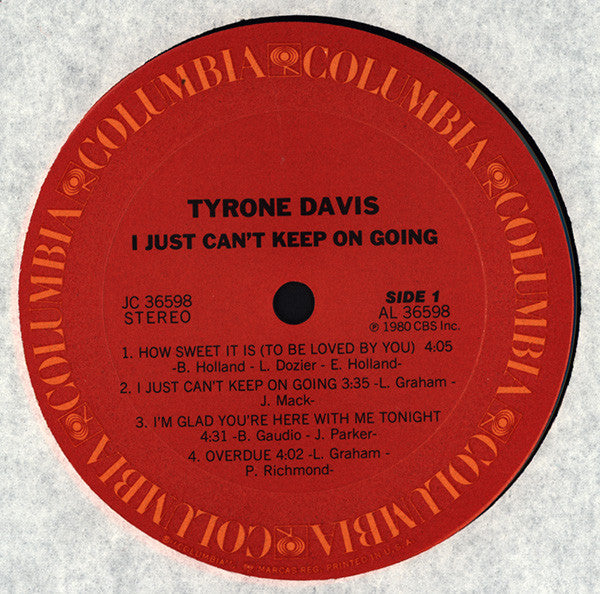 Tyrone Davis - I Just Can't Keep On Going