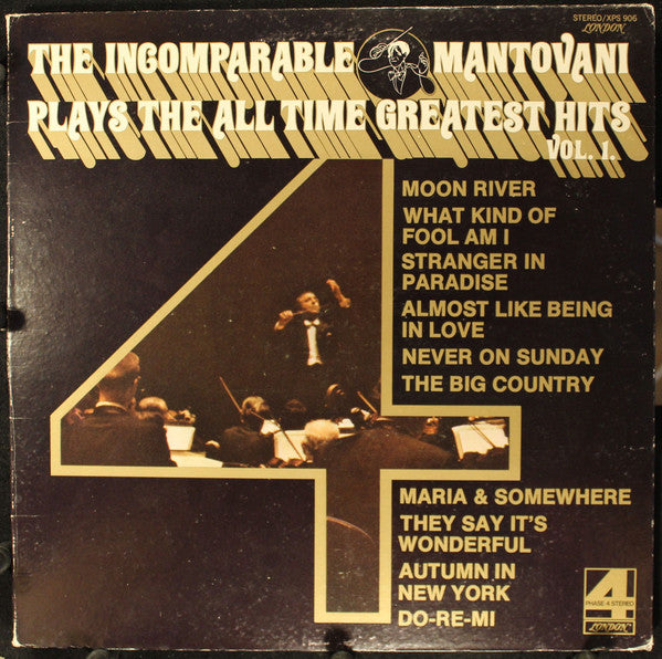 The Incomparable Mantovani Plays The All Time Greatest Hits, Vol. 1