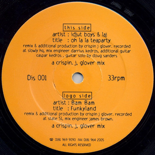 Bam Bam / Idjut Boys & Laj - Funkyland / Oh La La Teaparty