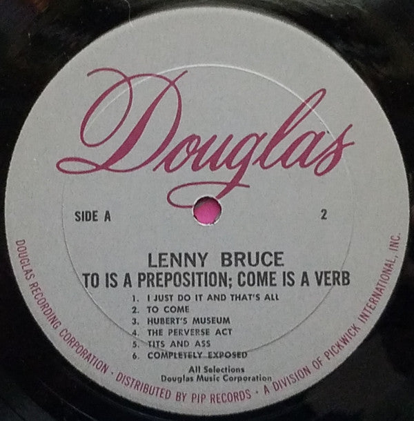 Lenny Bruce - To Is A Preposition; Come Is A Verb