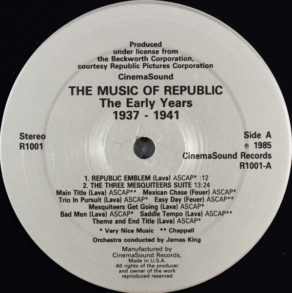 The Music of Republic: The Early Years 1937-1941