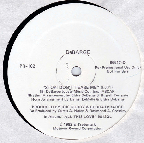 DeBarge - Stop! Don't Tease Me