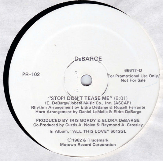 DeBarge - Stop! Don't Tease Me