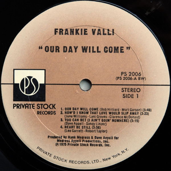 Frankie Valli - Our Day Will Come