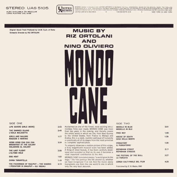 Mondo Cane by Riz Ortolani And Nino Oliviero Record Selector