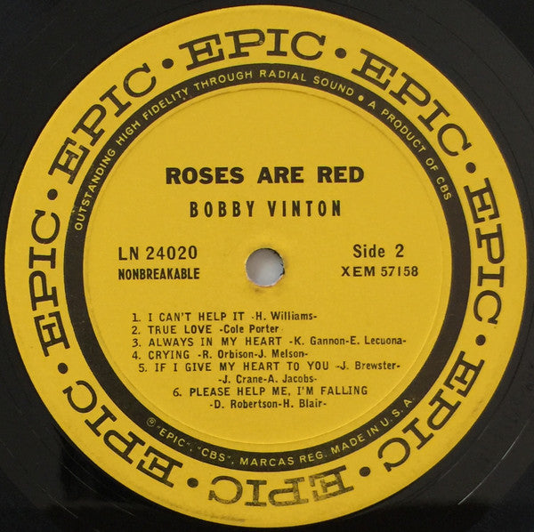 Bobby Vinton - Roses Are Red And Other Songs For The Young And Sentimental