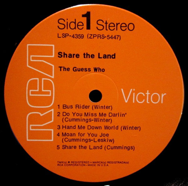 Guess Who, The - Share The Land