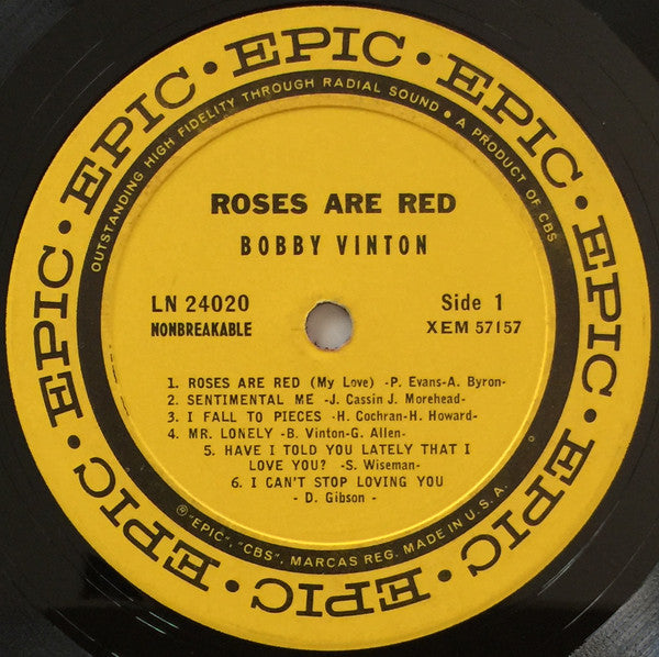Bobby Vinton - Roses Are Red And Other Songs For The Young And Sentimental