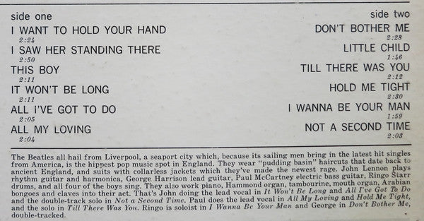 Beatles, The - Meet The Beatles!