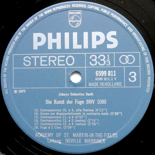 Johann Sebastian Bach – Academy Of St. Martin-in-the-Fields, The, Sir Neville Marriner - Die Kunst Der Fuge