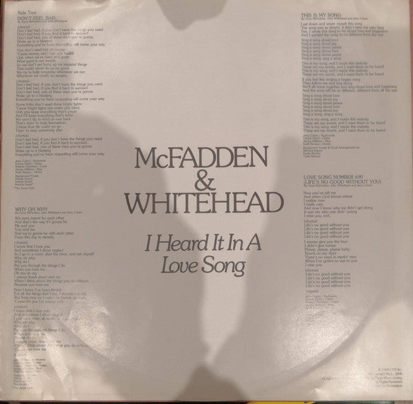 McFadden & Whitehead - I Heard It In A Love Song