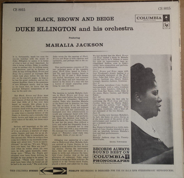 Duke Ellington And His Orchestra Featuring Mahalia Jackson - Black, Brown And Beige