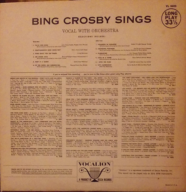 Bing Crosby Sings