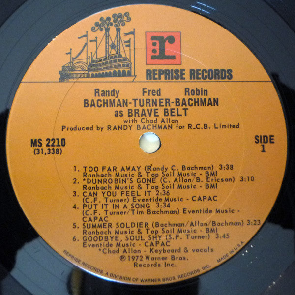 Randy Bachman - C.F. Turner - Rob Bachman With Chad Allan - As Brave Belt