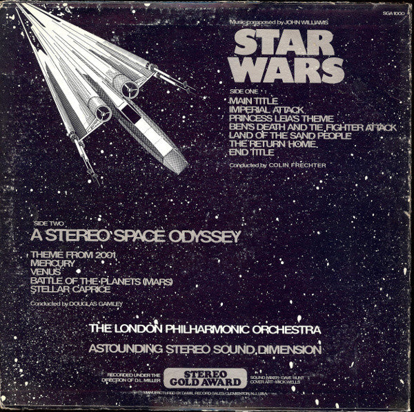 Star Wars Soundtrack LP Vinyl Record with A Space Odyssey John Williams 1977
