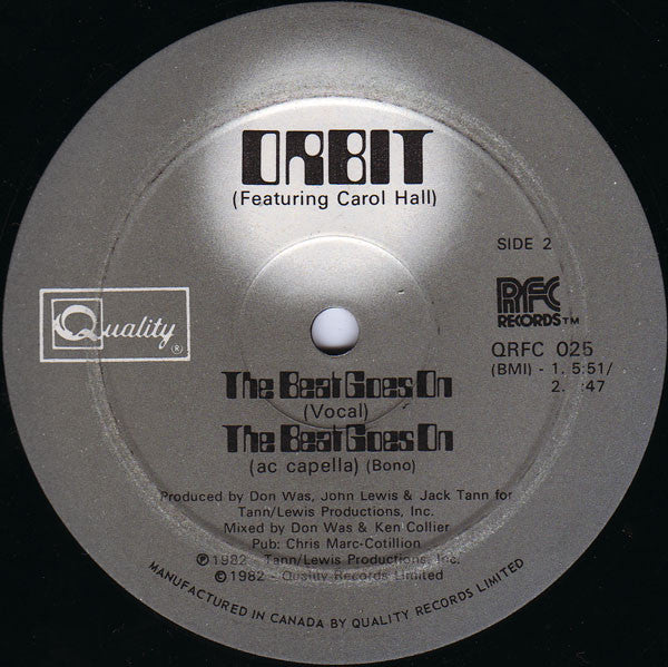 Orbit Featuring Carol Hall - The Beat Goes On