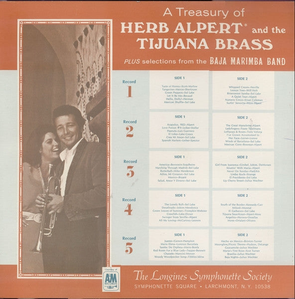 A Treasury Of Herb Alpert And The Tijuana Brass Plus Selections From The Baja Marimba Band