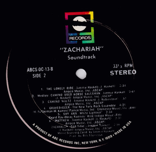 Zachariah (Original Motion Picture Soundtrack)