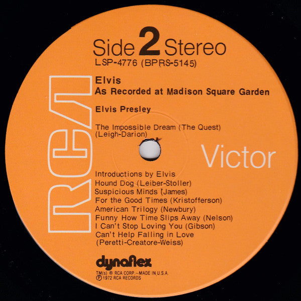 Elvis Presley - Elvis As Recorded At Madison Square Garden