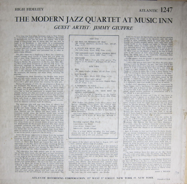 The Modern Jazz Quartet At Music Inn