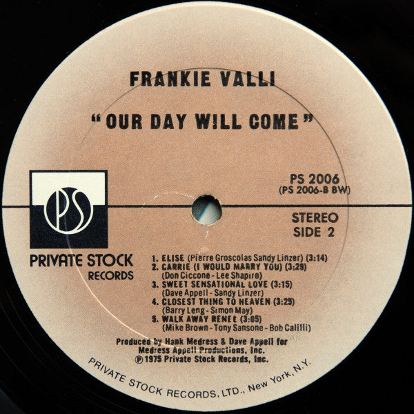 Frankie Valli - Our Day Will Come
