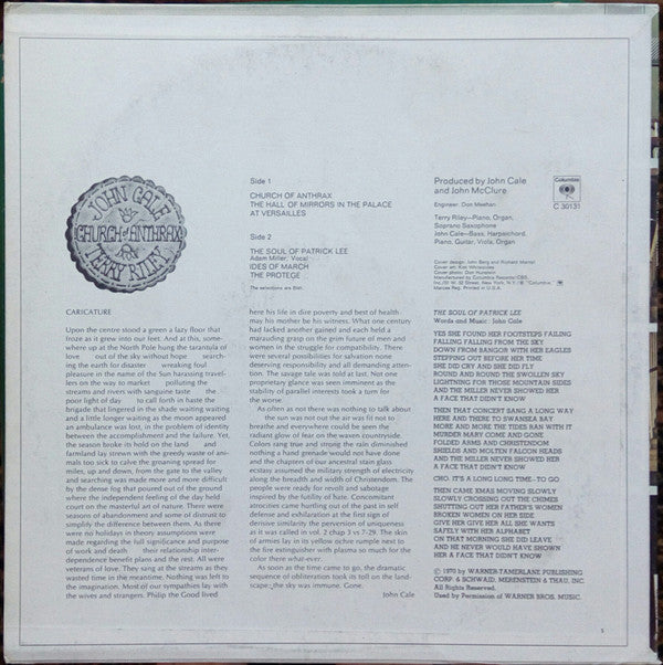John Cale & Terry Riley - Church Of Anthrax