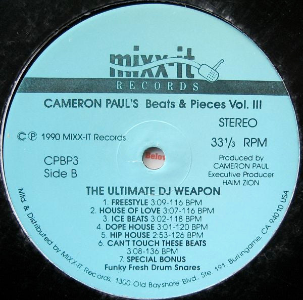 Cameron Paul's Beats & Pieces Vol. III (The Ultimate DJ Weapon)