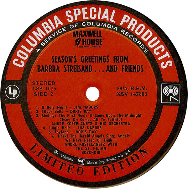 Various - Season's Greetings From Barbra Streisand...And Friends