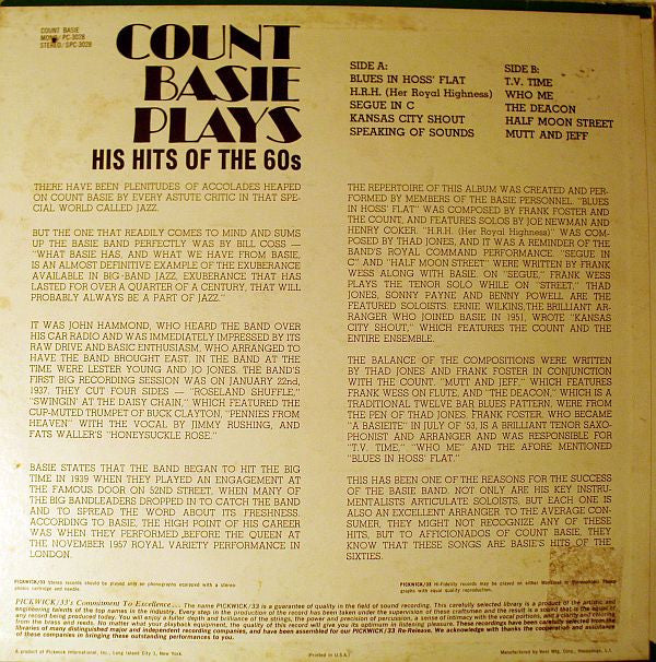 Count Basie Plays His Hits Of The 60s