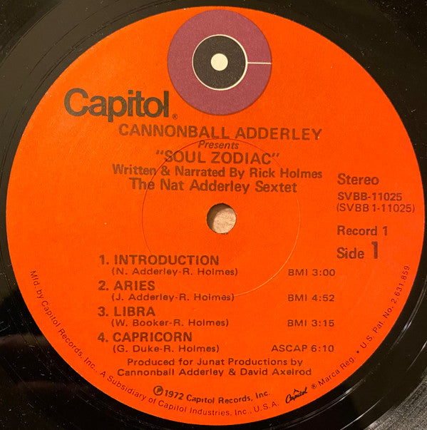 Cannonball Adderley, Rick Holmes, Nat Adderley Sextet - Soul Zodiac