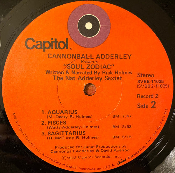 Cannonball Adderley, Rick Holmes, Nat Adderley Sextet - Soul Zodiac