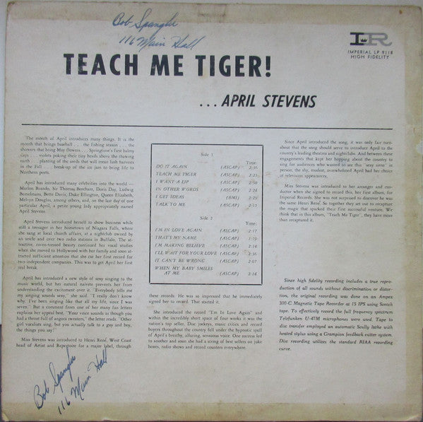 Teach Me Tiger!