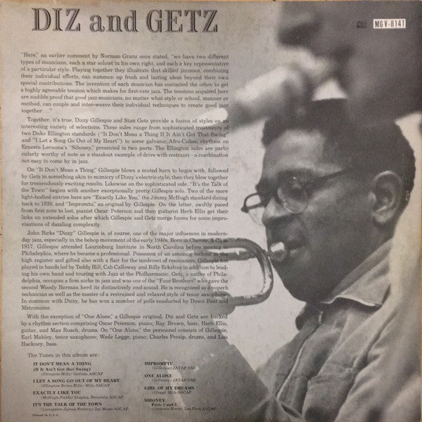 Dizzy Gillespie And Stan Getz - Diz And Getz