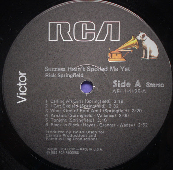 Rick Springfield - Success Hasn't Spoiled Me Yet