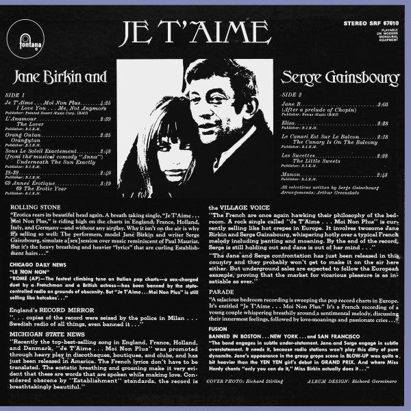 Jane Birkin And Serge Gainsbourg - Je T'Aime = Beautiful Love