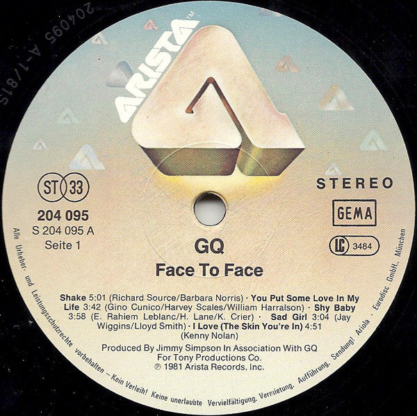 GQ - Face To Face