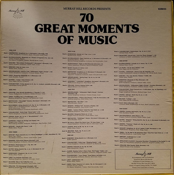 70 Great Moments Of Music